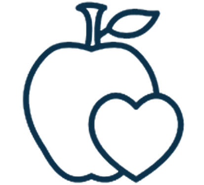 Infografika - jabłko i serce